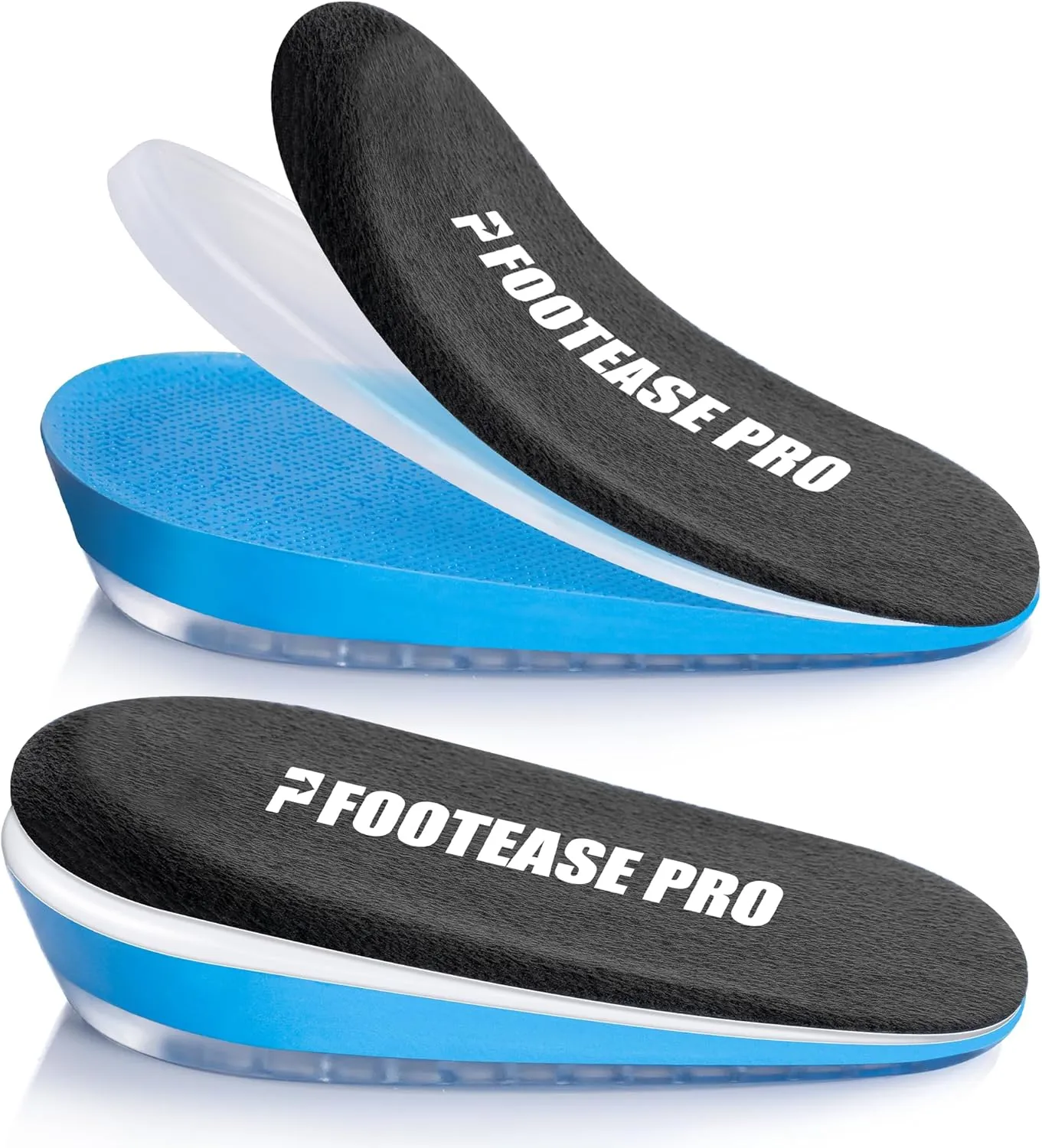 3-Layer Adjustable Heel Wedge Lift  Height Increase Insoles for Leg Length Discrepancies, Heel Pain, and Achilles Tendonitis  Gel Heel Pads for Men & Women