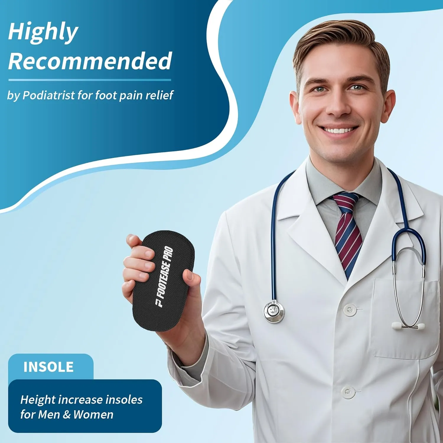 3-Layer Adjustable Heel Wedge Lift  Height Increase Insoles for Leg Length Discrepancies, Heel Pain, and Achilles Tendonitis  Gel Heel Pads for Men & Women