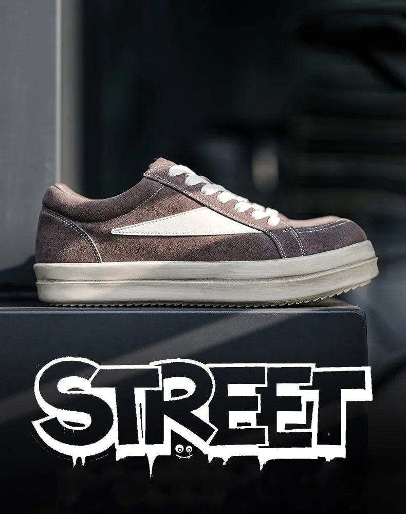 American Retro Suede Brown Thick-Soled Sports Men's Casual Shoes