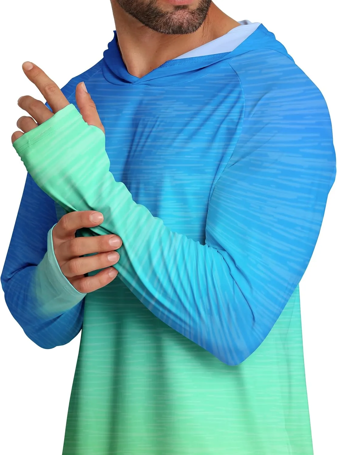 APTRO Men's UPF 50  Sun Protection Long Sleeve Hoodie Shirts UV Outdoor Fishing Shirts SPF Rash Guard Shirts for Men