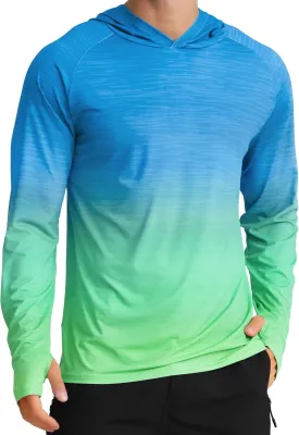 APTRO Men's UPF 50  Sun Protection Long Sleeve Hoodie Shirts UV Outdoor Fishing Shirts SPF Rash Guard Shirts for Men