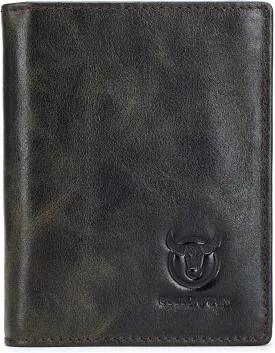BULLCAPTAIN Large Capacity Genuine Leather Bifold Wallet/Credit Card Holder for Men with 15 Card Slots QB-027