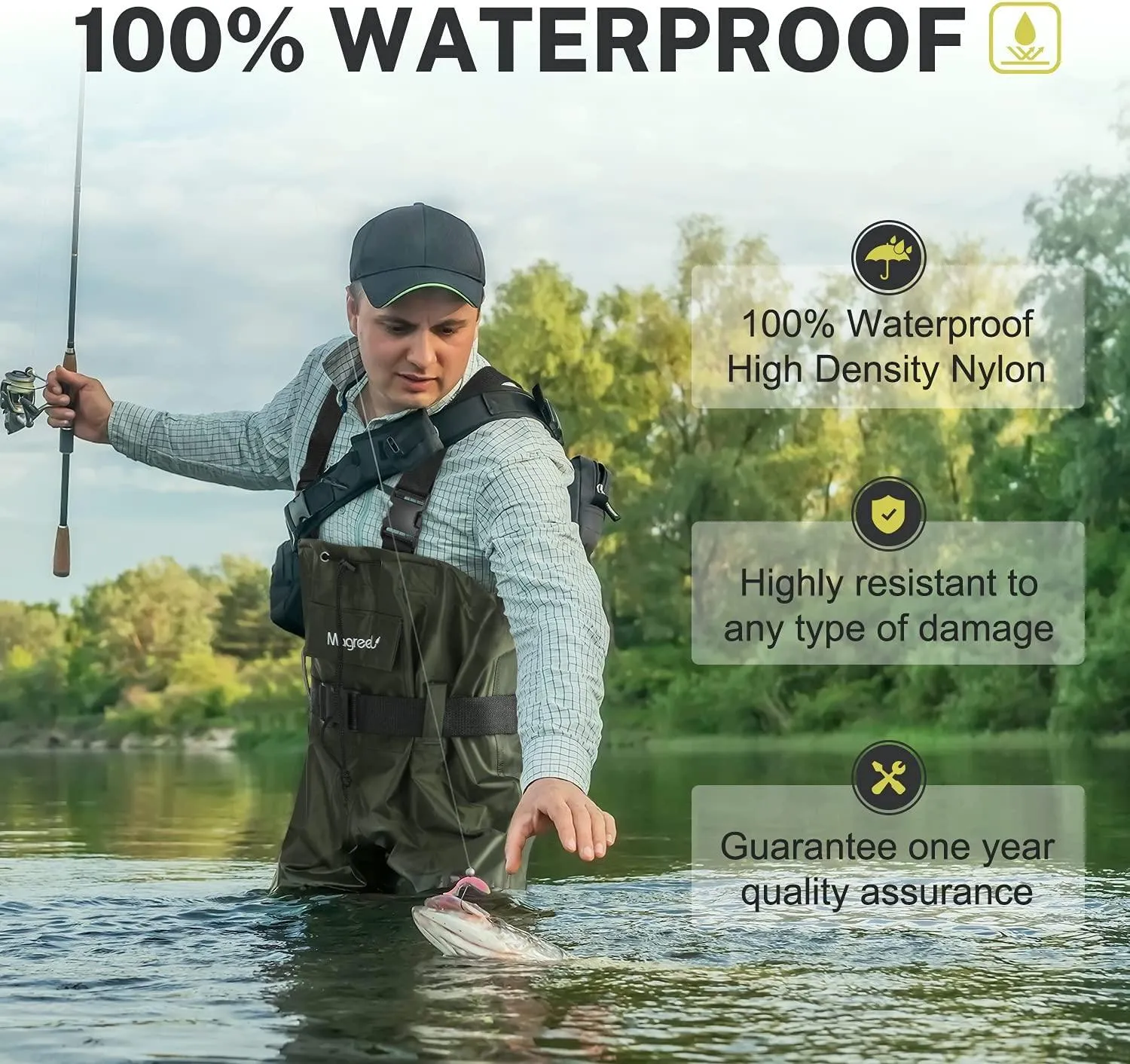 Conquer the Elements: Chest Waders for Uncompromising Outdoor Adventures - Stay Dry and Pursue Your Passion for Fishing and Hunting!