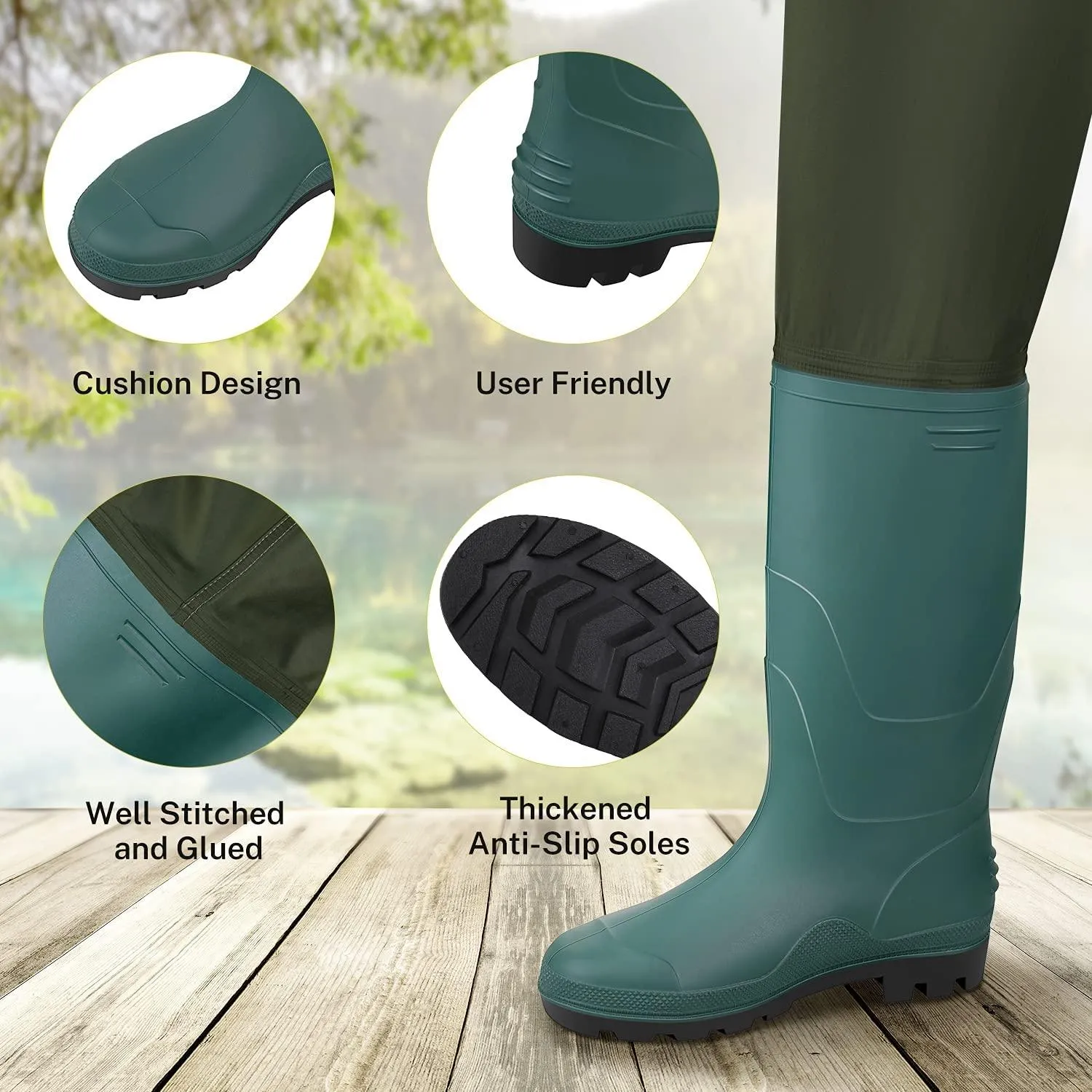 Conquer the Elements: Chest Waders for Uncompromising Outdoor Adventures - Stay Dry and Pursue Your Passion for Fishing and Hunting!