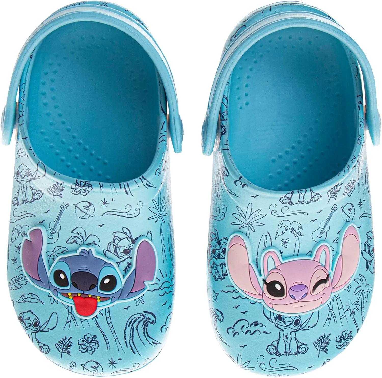 Disney Characters Clog Sandal Waterproof Slip-On Slides for Girls Stitch Frozen Minnie Mouse Closed Toe Clogs (Sizes: 5-10 Toddlers / 11-12 Little Kids)