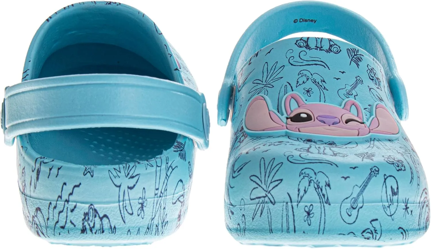 Disney Characters Clog Sandal Waterproof Slip-On Slides for Girls Stitch Frozen Minnie Mouse Closed Toe Clogs (Sizes: 5-10 Toddlers / 11-12 Little Kids)