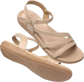 Flat Sandals for Women Dressy - Comfortable Walking Summer Womens Sandal