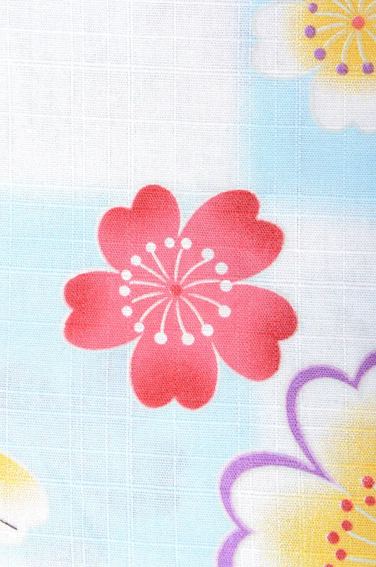 Girls yukata and  obi belt set / GY #02 (5-6)