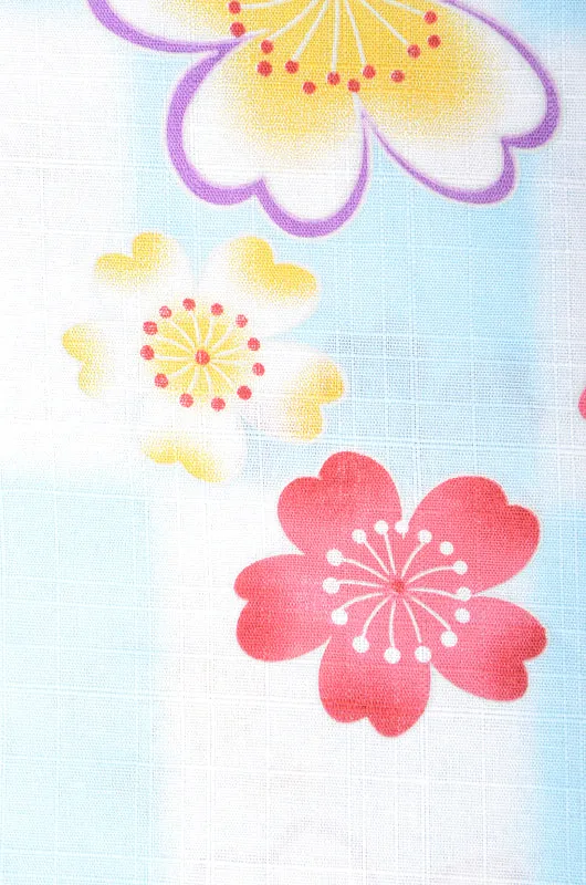 Girls yukata and  obi belt set / GY #02 (5-6)