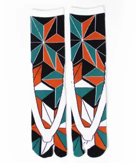 Green Orange Geta Tabi Socks / High Quality Geta Socks