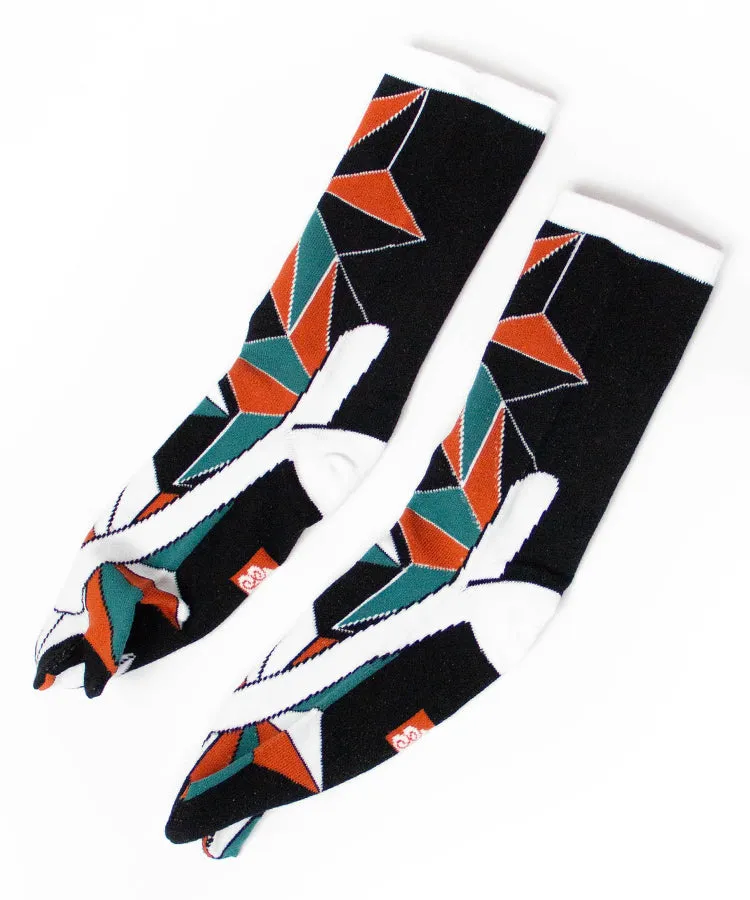 Green Orange Geta Tabi Socks / High Quality Geta Socks
