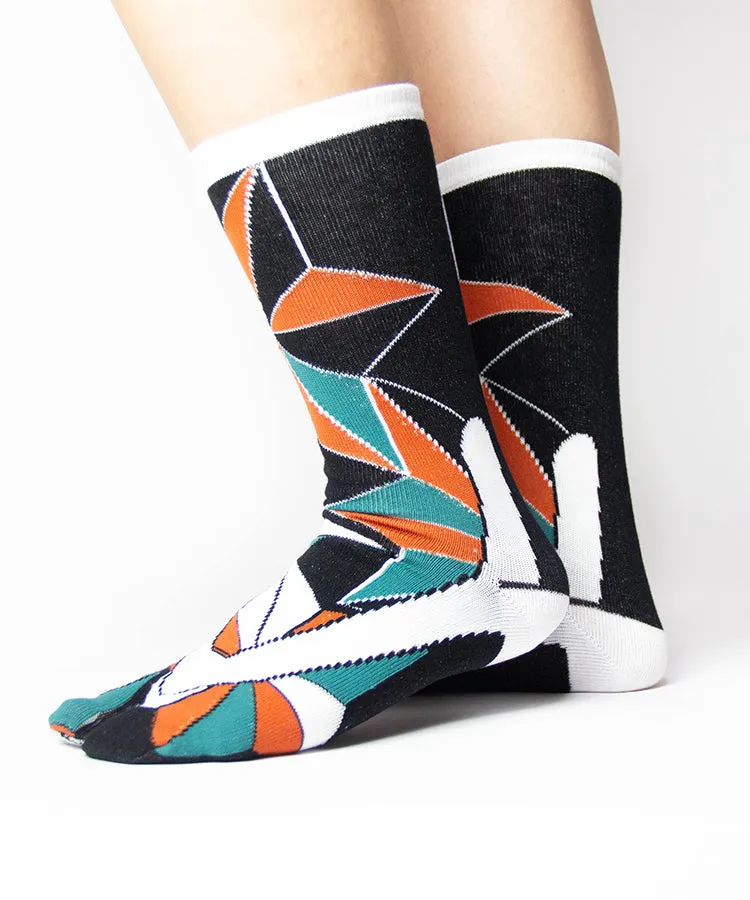 Green Orange Geta Tabi Socks / High Quality Geta Socks