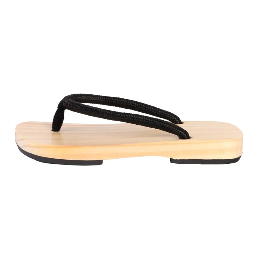 Japanese Slippers Flip Flops Traditional Geta Clogs Home Slippers Beach Outdoor Sandals Wooden