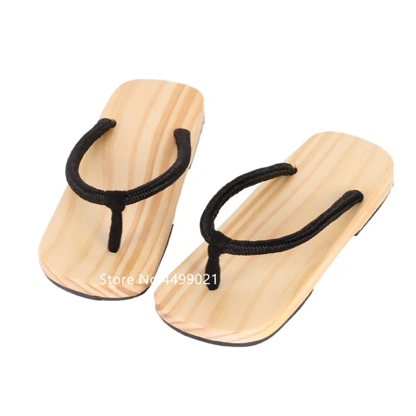 Japanese Slippers Flip Flops Traditional Geta Clogs Home Slippers Beach Outdoor Sandals Wooden