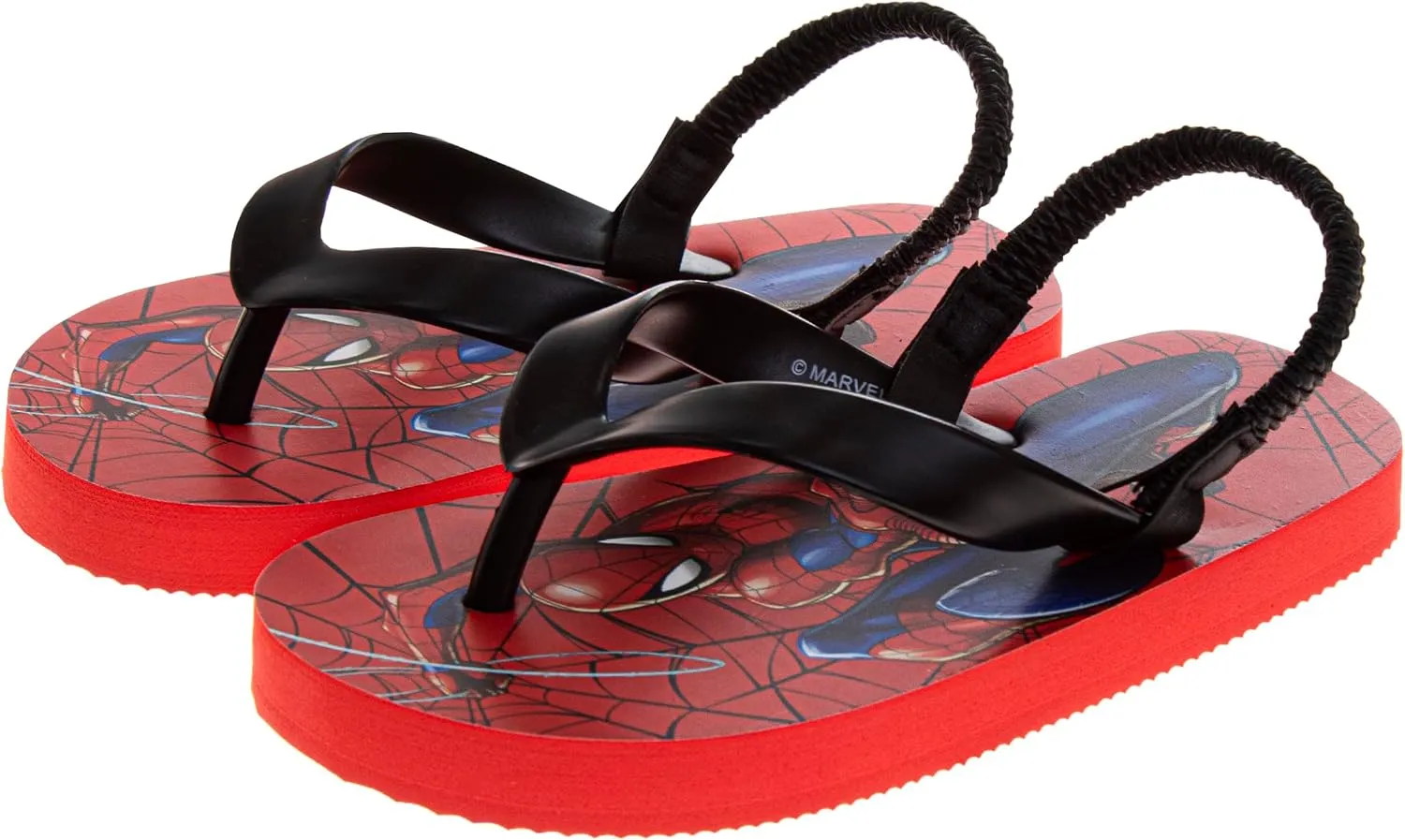Josmo SpiderMan Sonic the Hedgehog Flip Flop Sandal Water Shoes - Beach Slides SlipOn Quick Dry Thong FlipFlops Sandals for Boys (5-10 Toddlers 11-12 Little Kids)