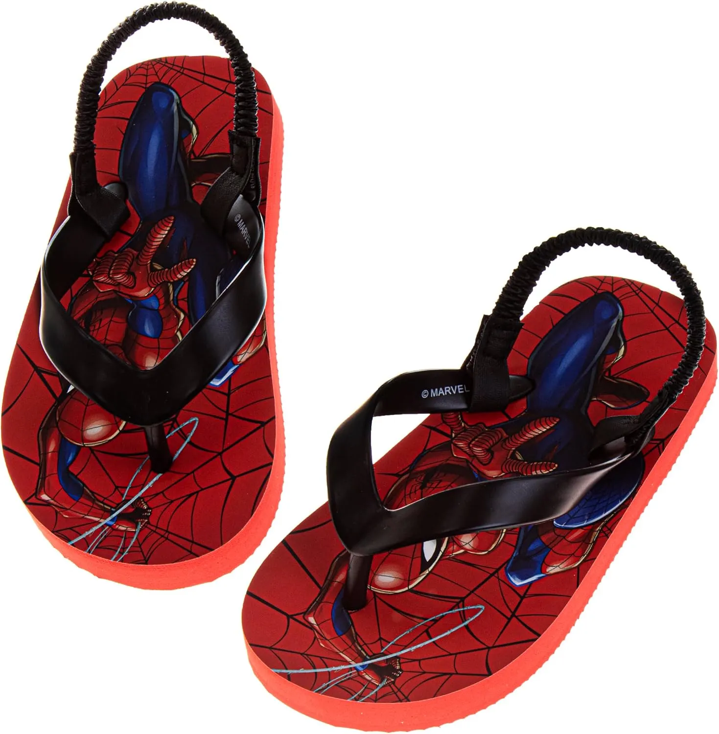 Josmo SpiderMan Sonic the Hedgehog Flip Flop Sandal Water Shoes - Beach Slides SlipOn Quick Dry Thong FlipFlops Sandals for Boys (5-10 Toddlers 11-12 Little Kids)
