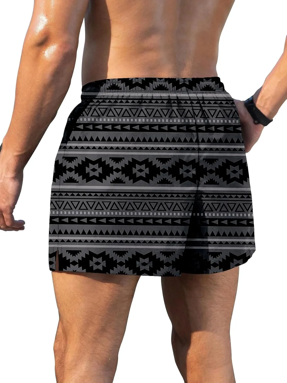Keevoom Mens Swim Trunks Compression Liner Swim Shorts Quick Dry Swimwear Swimsuit Bathing Suits Board Shorts with Pockets