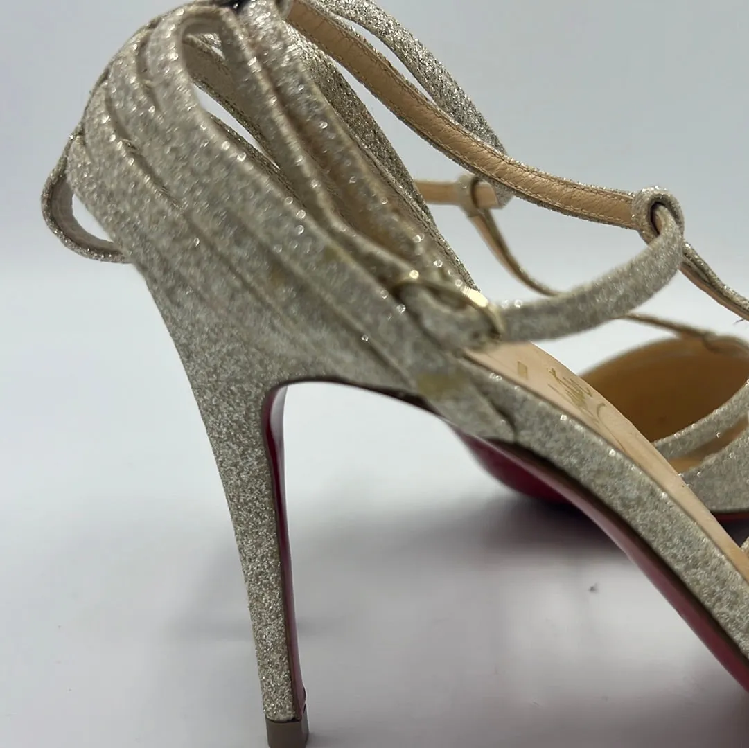 Like New! Christian Louboutin Patitta Luxury Designer Heels,  Sz. 5 / 35