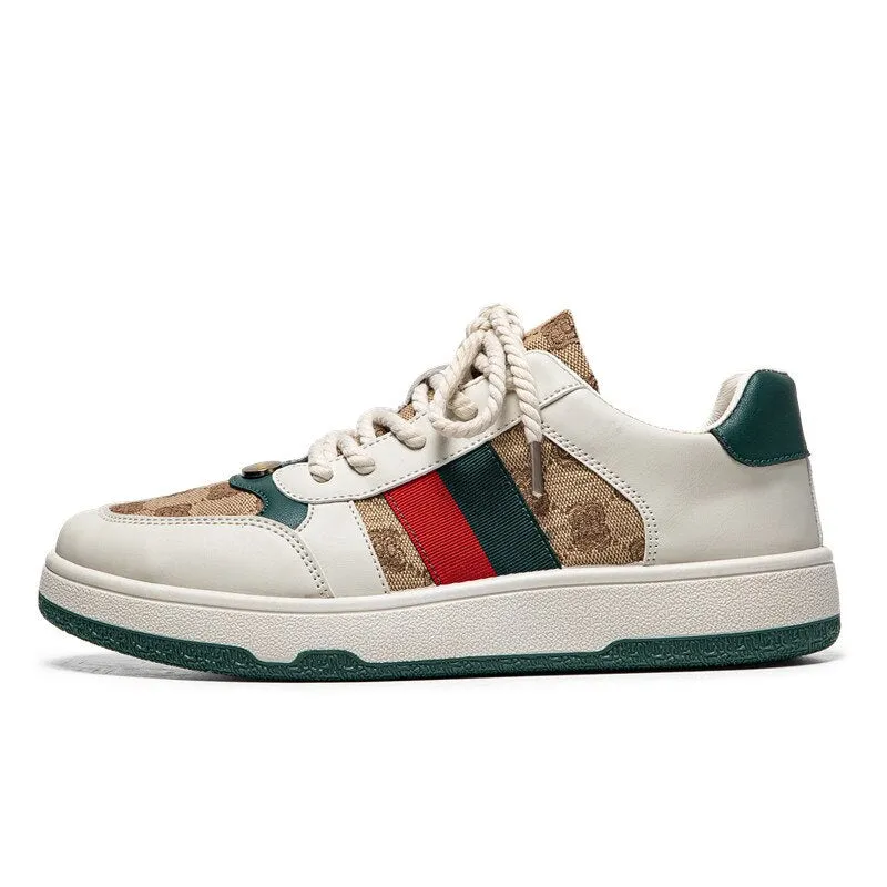 Men Casual Fashion Sneakers Flat Thick Sole