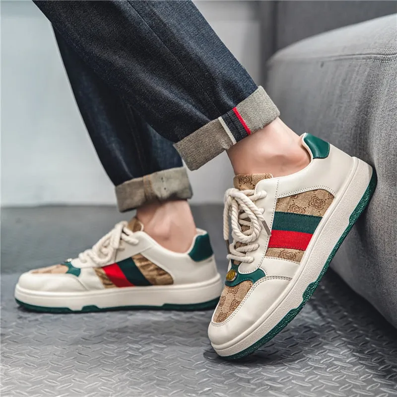 Men Casual Fashion Sneakers Flat Thick Sole
