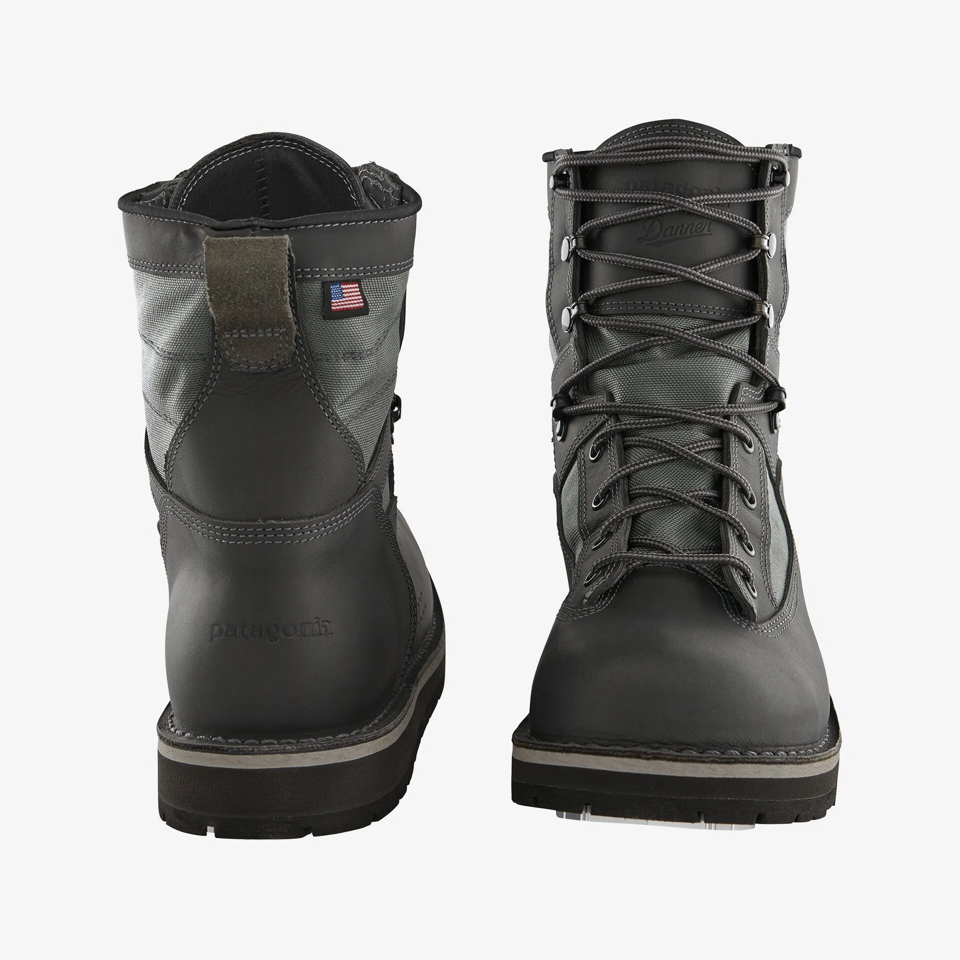 Patagonia Foot Tractor Wading Boots Aluminum Bar Built By Danner Forge Grey