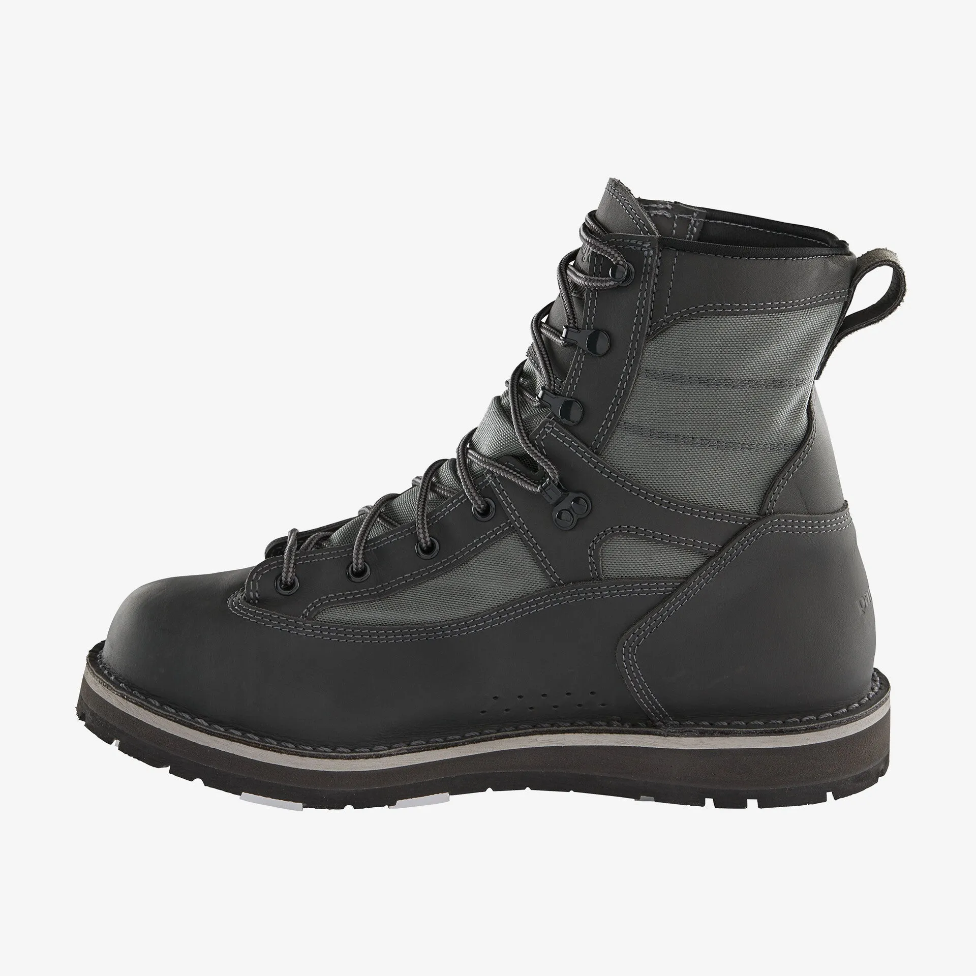 Patagonia Foot Tractor Wading Boots Aluminum Bar Built By Danner Forge Grey