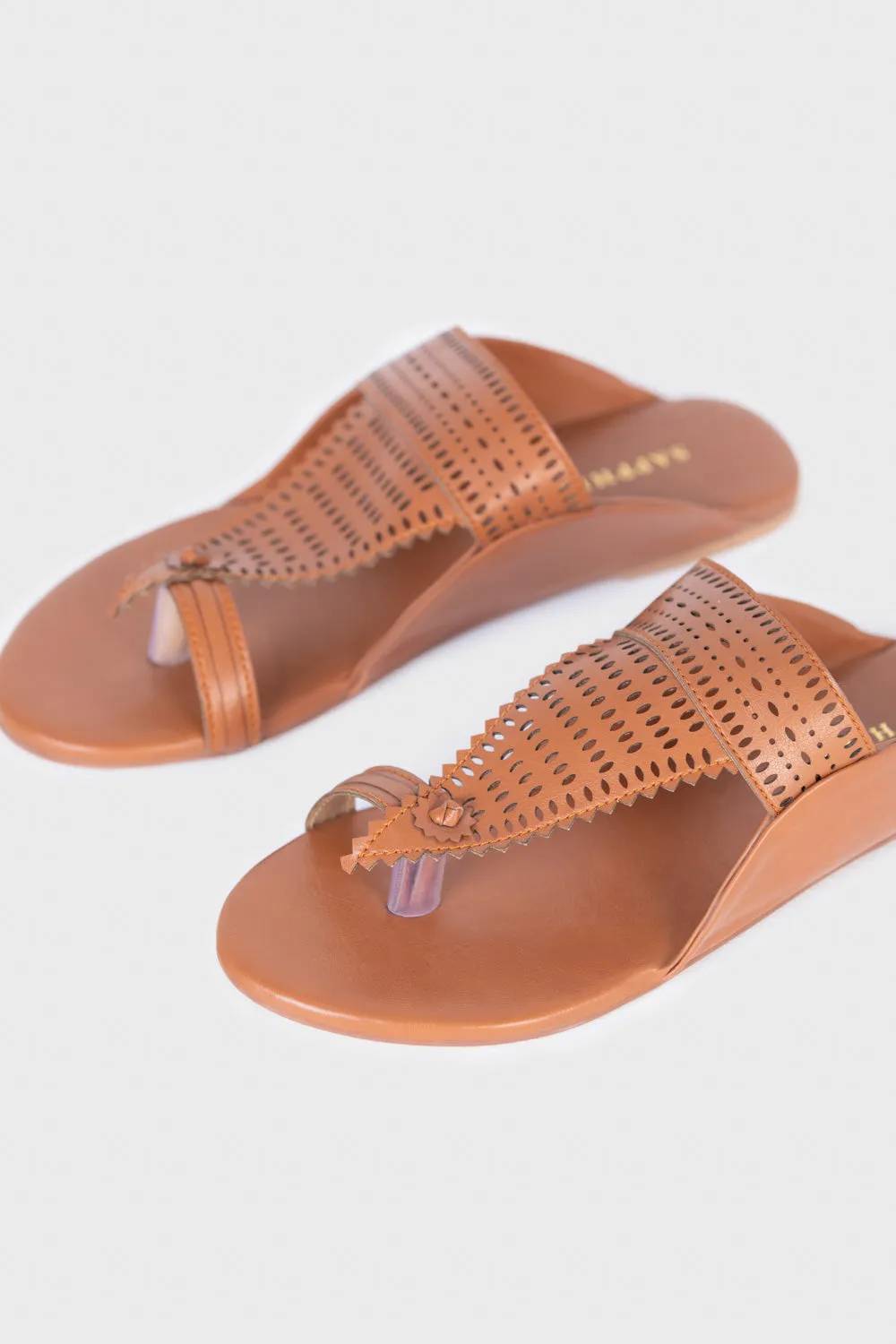 Tan Laser-cut Flats