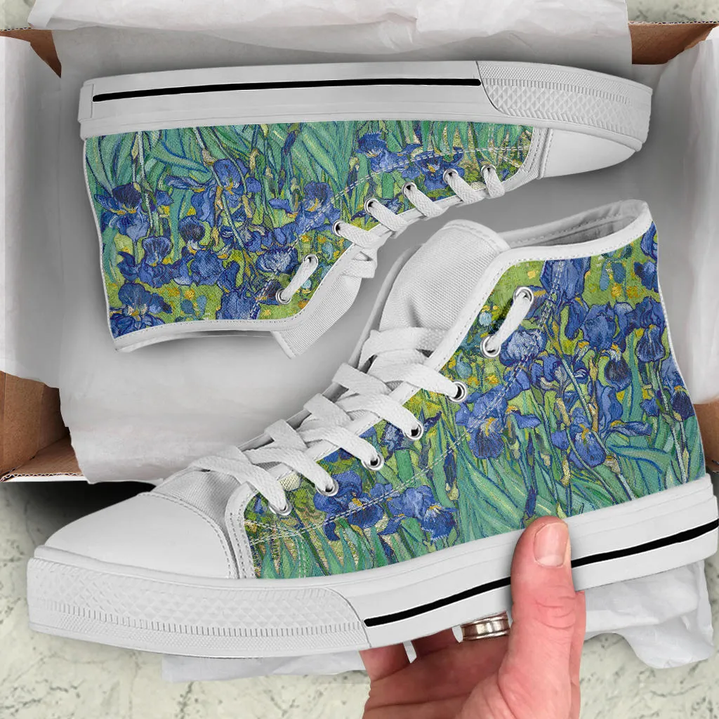 Van Gogh's Irises Women's High Top Sneakers