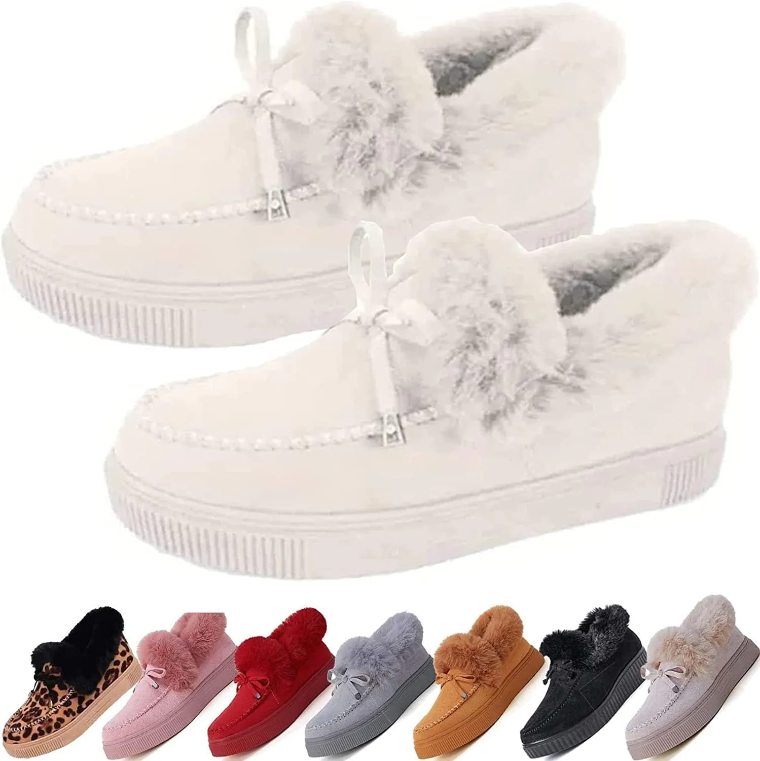 Women's Boots Round Head Thick Sole Orthopedic Arch-Support Wool Thick Warm Cotton Shoes